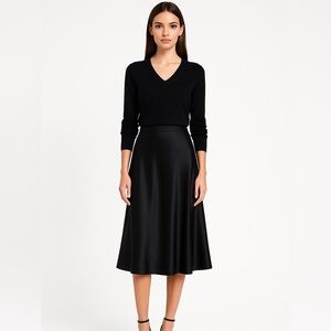 REISS Wool Sweater neck black dark navy small